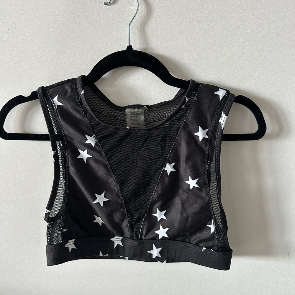 Minimale Animale Black and White Star Bikini Top
